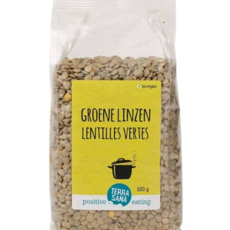 Groene linzen (500 gram) TerraSana