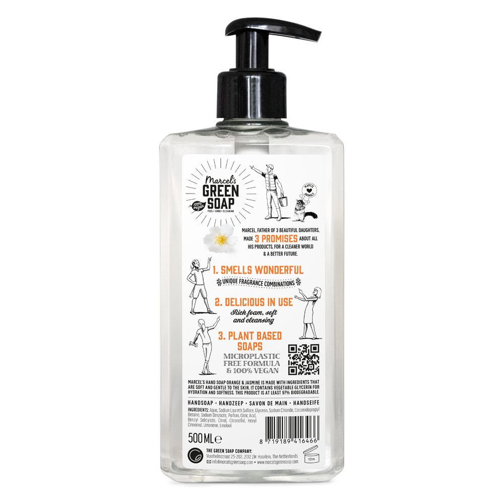 Handzeep Sinaasappel & Jasmijn 500 ml Marcel's Green Soap