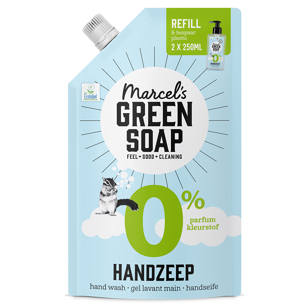Handzeep Navulling 0% 500 ml Marcel's Green Soap