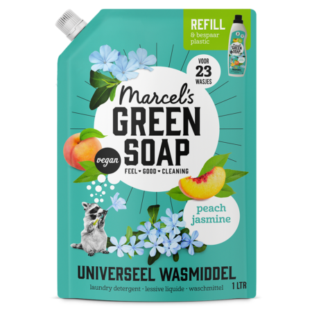 Kleur Wasmiddel Navulling Perzik & Jasmijn Marcel's Green Soap