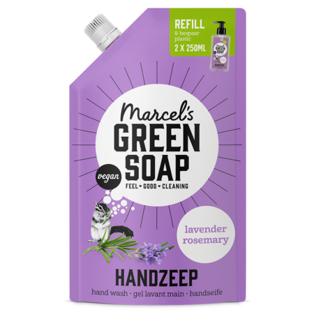 Handzeep Navulling Lavendel & Rozemarijn 500 ml Marcel's Green Soap