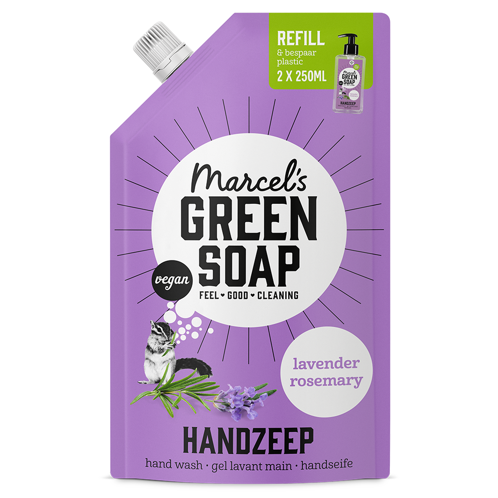 Handzeep Navulling Lavendel & Rozemarijn 500 ml Marcel's Green Soap