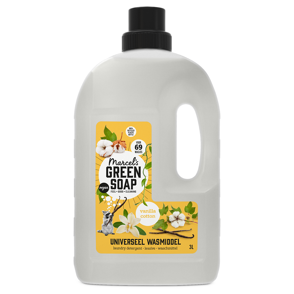 Universeel Wasmiddel Vanille & Katoen 3 l Marcel's Green Soap