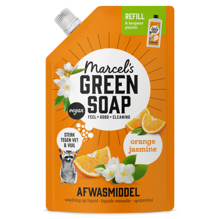 Afwasmiddel Navulling Sinaasappel & Jasmijn Marcel's Green Soap