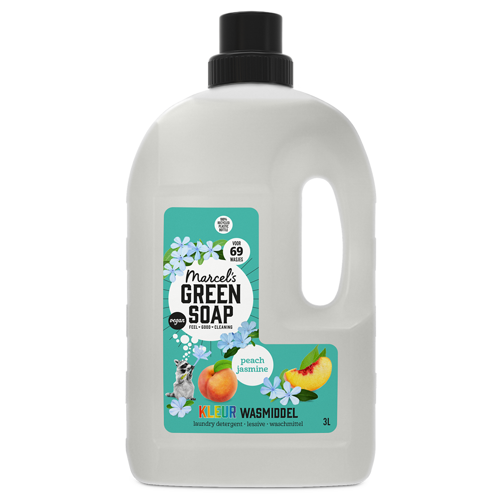Kleur Wasmiddel Perzik & Jasmijn 3 l Marcel's Green Soap