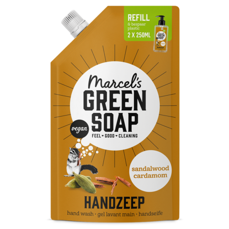 Handzeep Navulling Sandelhout & Kardemom 500 ml Marcel's Green Soap