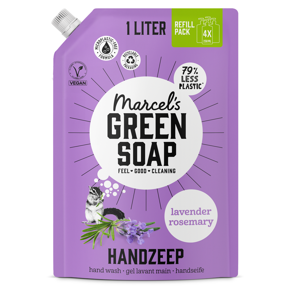 Handzeep Navulling Lavendel & Rozemarijn 1 l Marcel's Green Soap