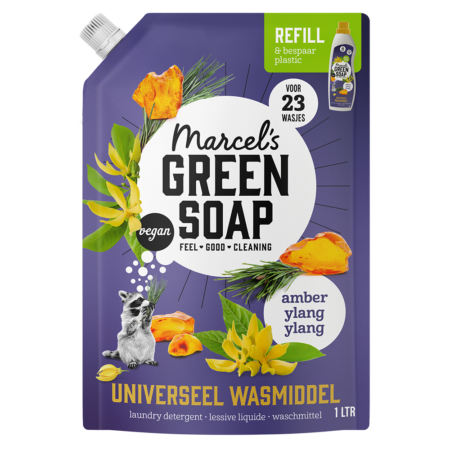 Universeel Wasmiddel Navulling Amber & Ylang Ylang Marcel's Green Soap