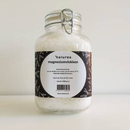 naturea magnesium vlokken in glazen pot 2400 gram