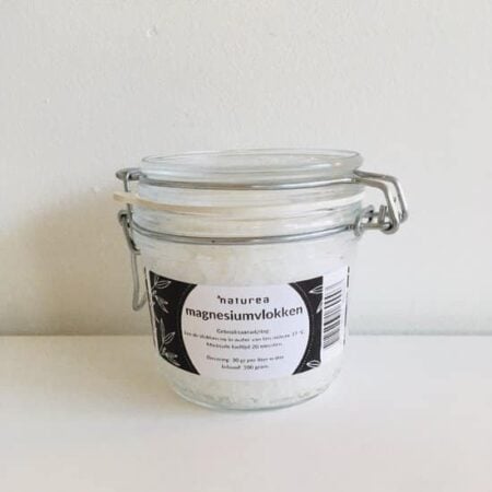 naturea magnesium vlokken in glazen pot 300 gram