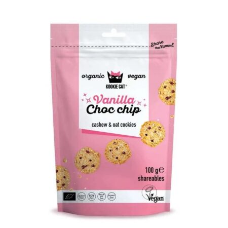 biologische mini cookies vanilla choc chip 100 gram