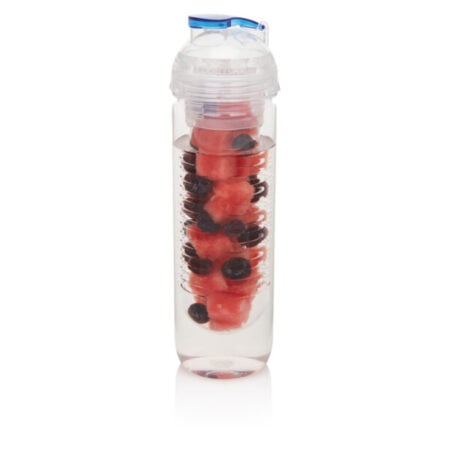 blauwe water fles met infuser 500 ml