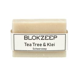 scheerzeep natuurlijk geur: tea tree & klei 1 stuk