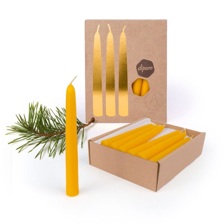 Bijenwas Kerstboomkaarsjes Dipam