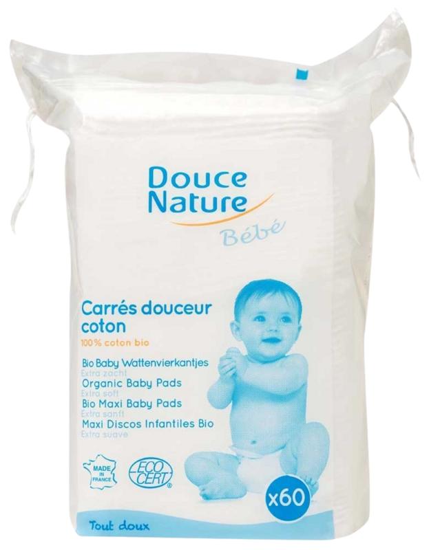 baby wattenvierkantjes biologisch katoen douce nature