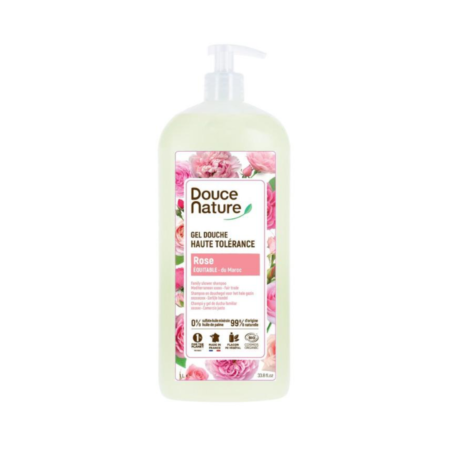 douchegel hoge tolerantie roos biologisch 1 l douce nature