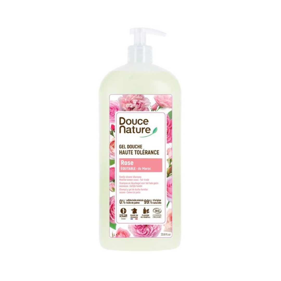 douchegel hoge tolerantie roos biologisch 1 l douce nature