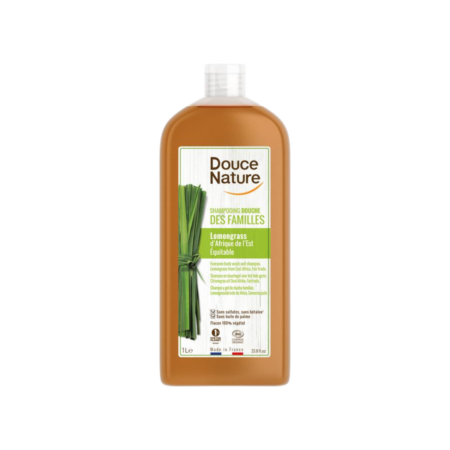 douchegel & shampoo familie lemongrass biologisch 1 l douce nature