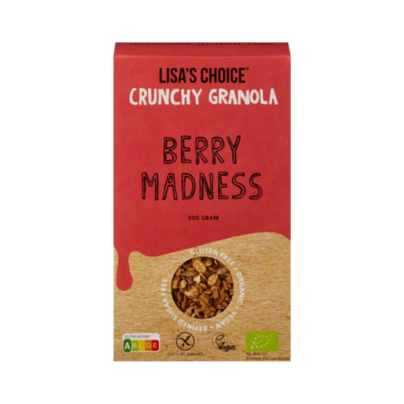 glutenvrije granola berry madness lisa's choice