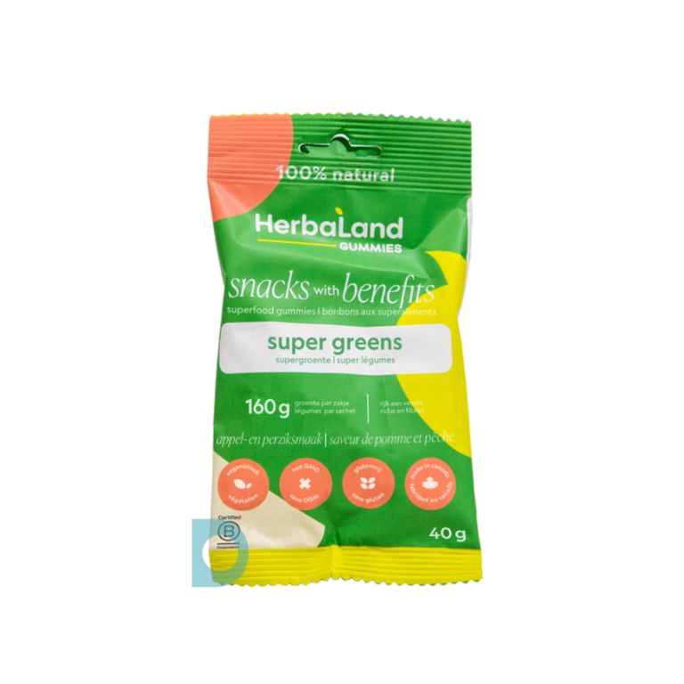 gummies super greens appel en perzik 40 gram