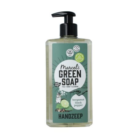 handzeep bergamot & zwarte peper 500 ml marcel's green soap