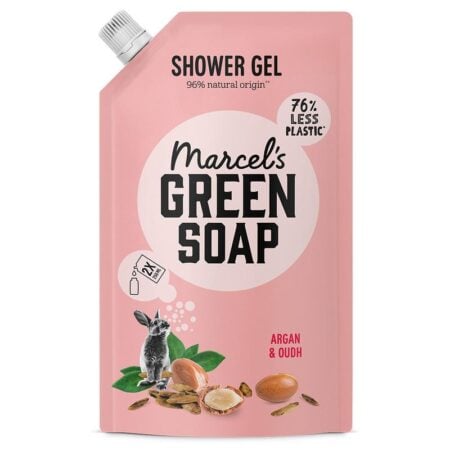 douchegel navulling argan & oudh marcel's green soap