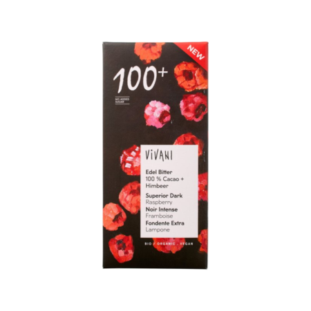 superior pure chocolade 100% framboos vivani