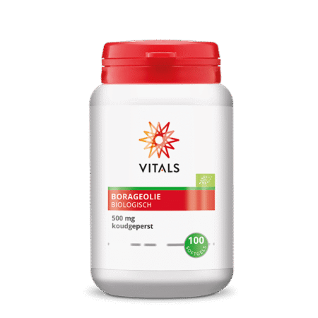 vitals borageolie 500 mg biologisch 100 softgels