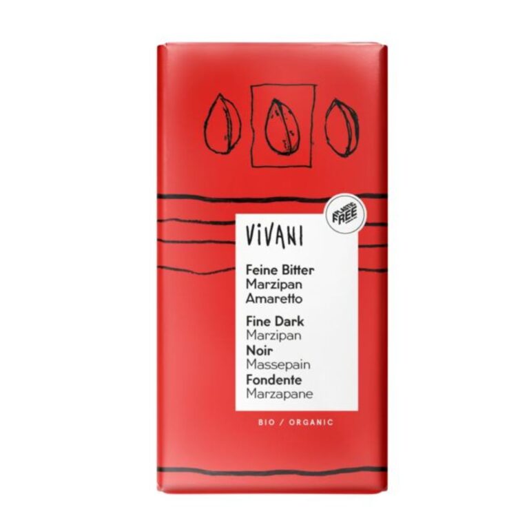 vivani chocolade puur met marsepein & amaretto 100 gram