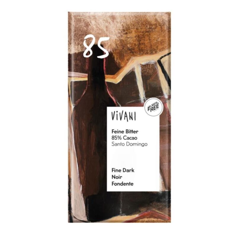 vivani chocolade puur delicaat 85% santo domingo 100 gram