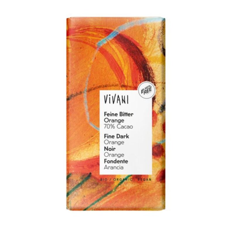 vivani chocolade puur met sinaasappel 100 gram