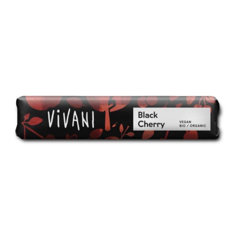 vivani chocolate to go black cherry vegan 35 gram