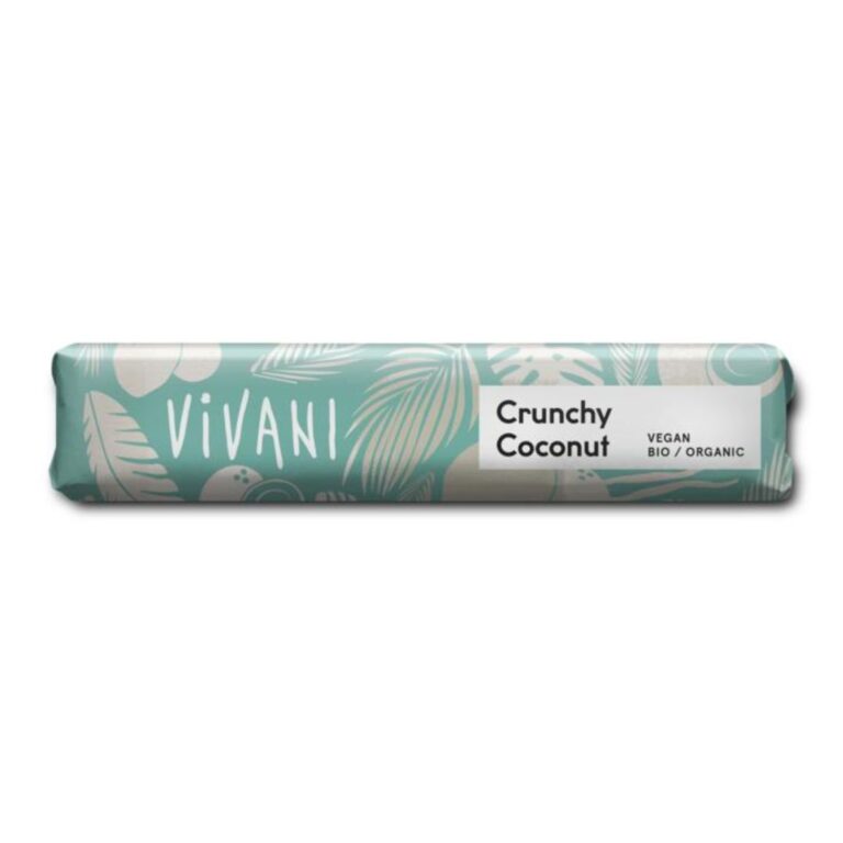 vivani chocolate to go crunchy coconut vegan 35 gram