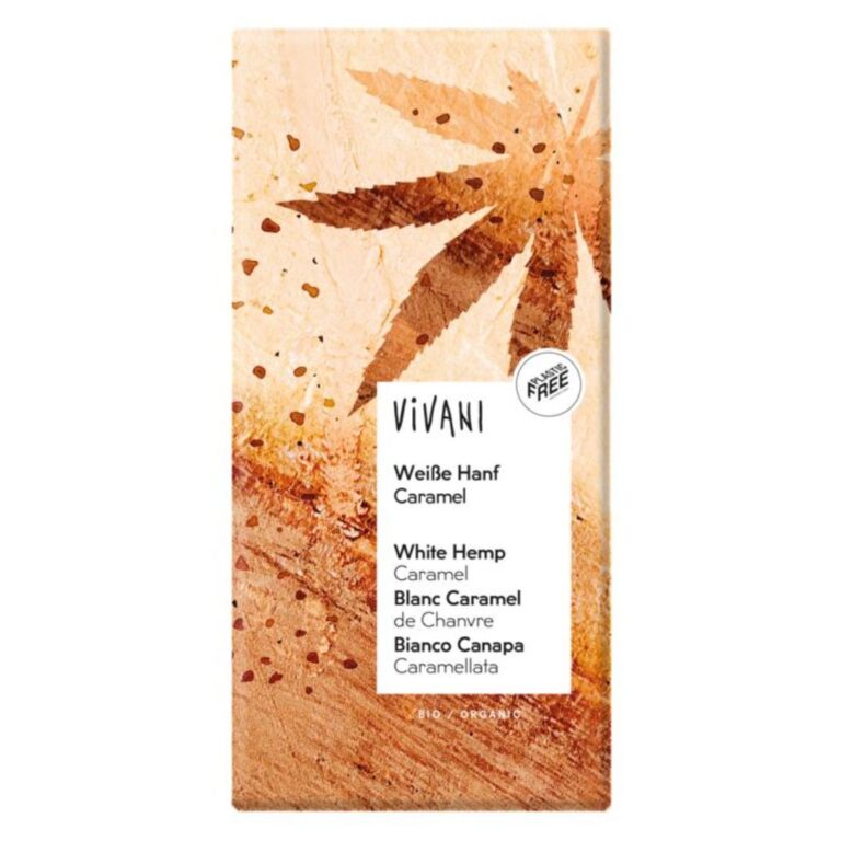 vivani chocolade wit hennep karamel 80 gram