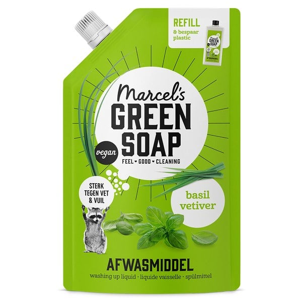 Afwasmiddel Navulling Basilicum & Vetiver Marcel's Green Soap 500 ml