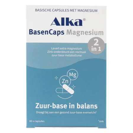Alkalische Basecaps Magnesium - 60 capsules - te koop bij Superfoodmarkt.nl
