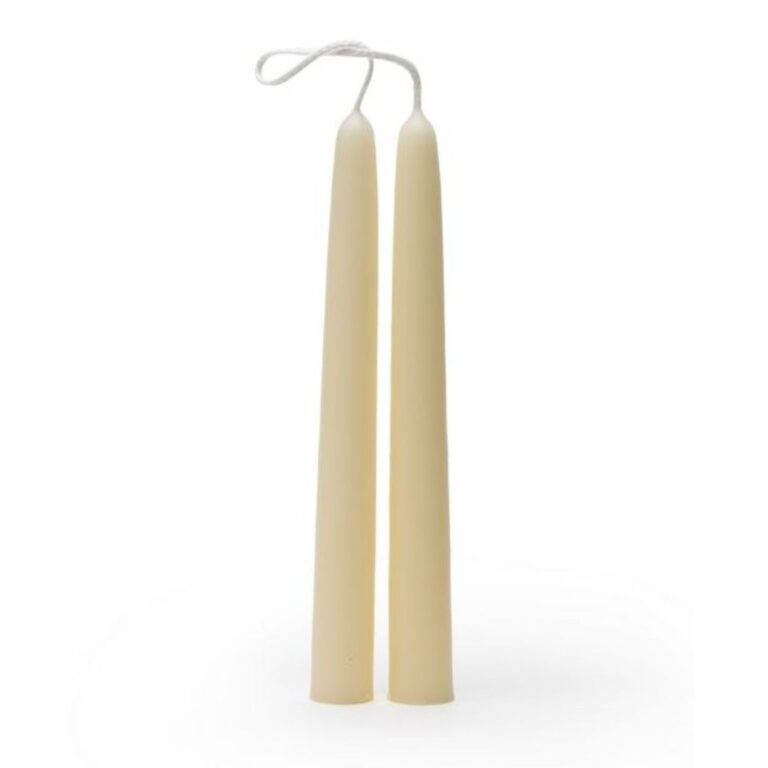 bijenwas dinerkaars wit in geschenkverpakking Ø2,2 x 25cm 4 kaarsen