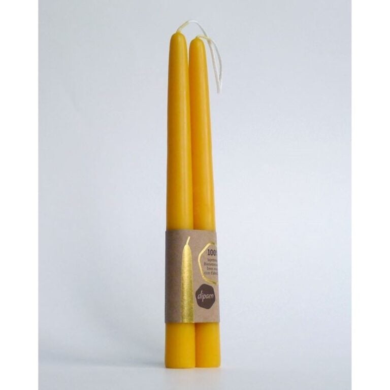 bijenwas dompelkaarsen ø 2,2 cm 20 cm 2 kaarsen