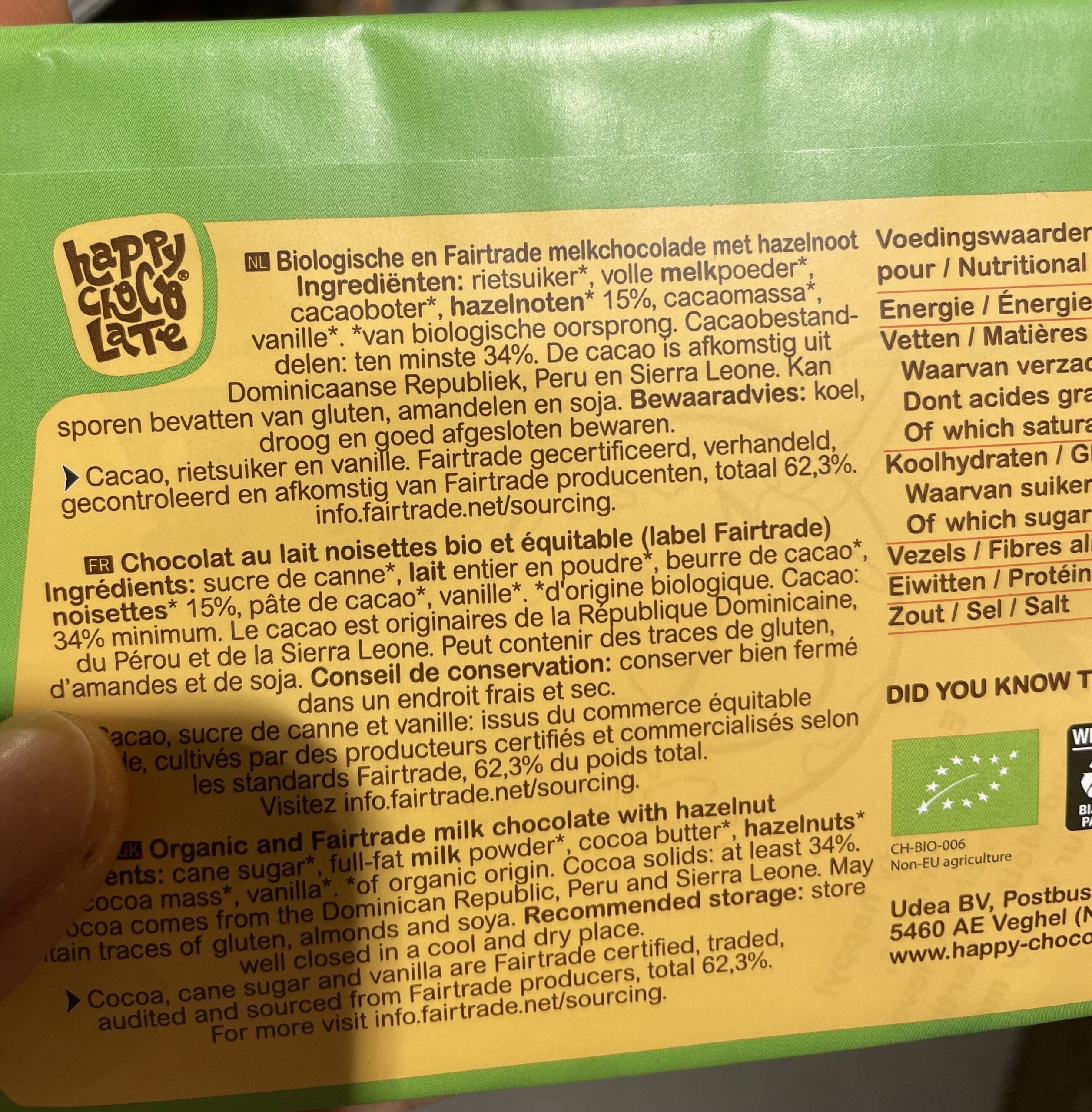 Milk Hazelnut Bio - 200 gram