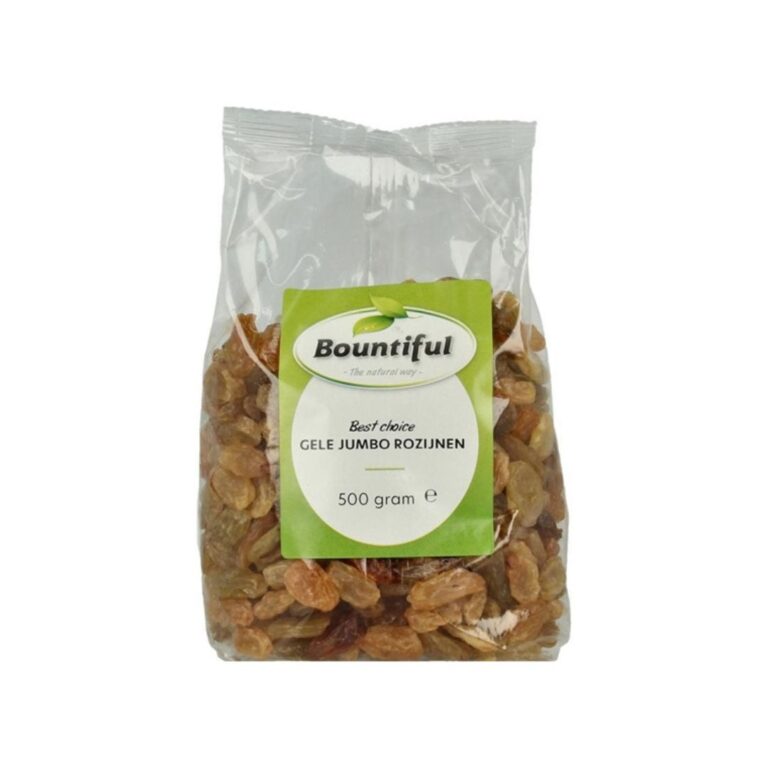 gele jumbo rozijnen 500 gram
