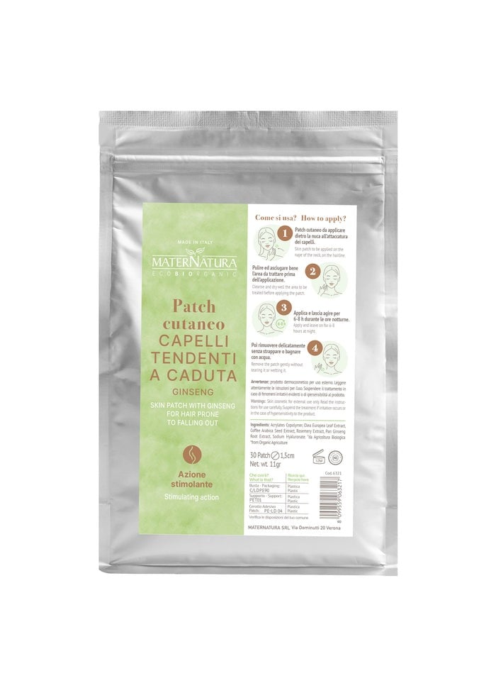 Skin patch met ginseng voor het haar